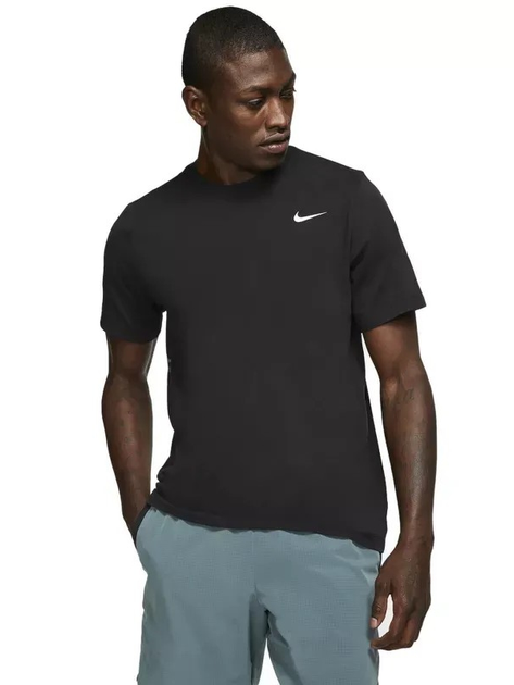 Koszulka męska basic Nike M Nk Df Tee Dfc Crew Solid AR6029-010 L Czarna - obraz 1