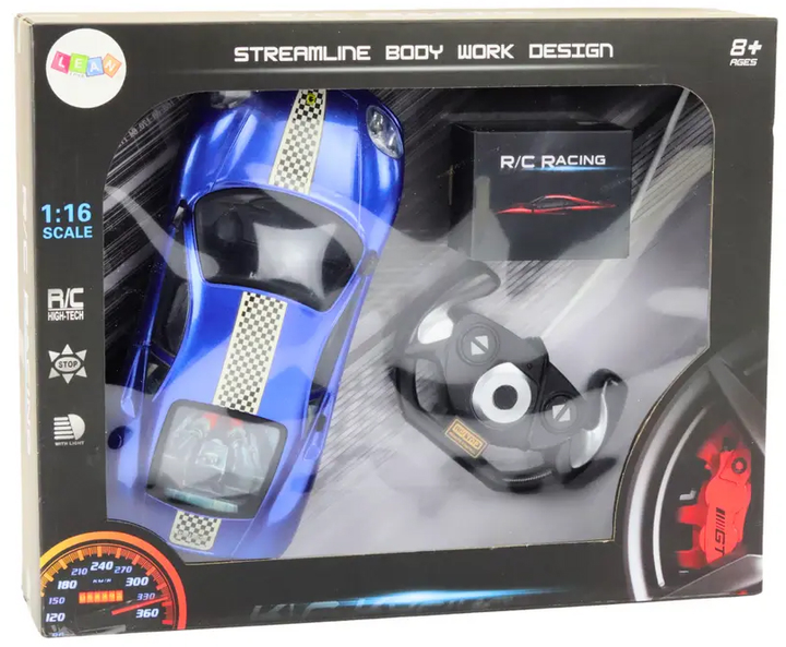 Auto zdalnie sterowane Lean Toys 1:16 Niebieskie (18569) (5905991017806) - obraz 1