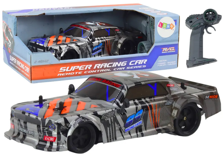 Auto zdalnie sterowane Lean Toys Extreme Racing Car 1:18 Szary 18590 (5905991017202) - obraz 2