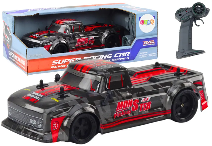 Auto zdalnie sterowane Lean Toys Extreme Racing Car Pick-Up 1:18 Czarne (18591) (5905991017219) - obraz 2