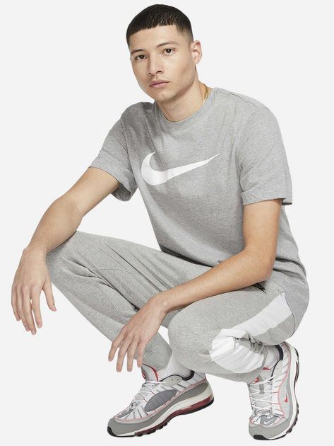 Футболка довга чоловіча Nike M Nsw Tee Icon Swoosh DC5094-063 2XL Сіра (194502461053) - зображення 3