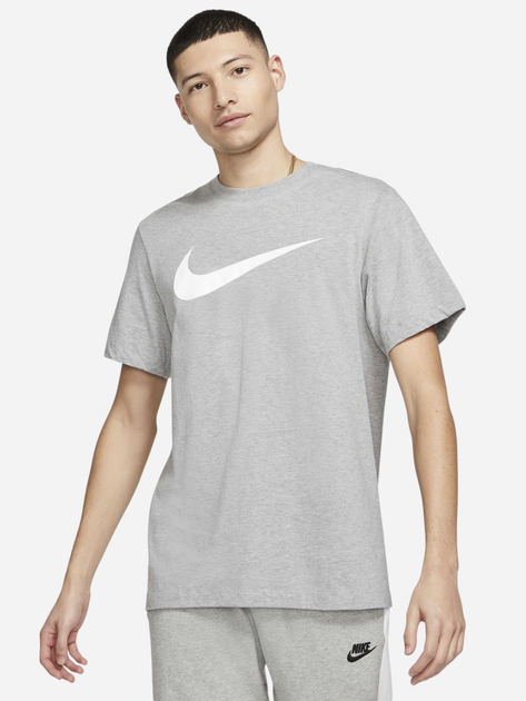 Футболка довга чоловіча Nike M Nsw Tee Icon Swoosh DC5094-063 M Сіра (194502461022) - зображення 1