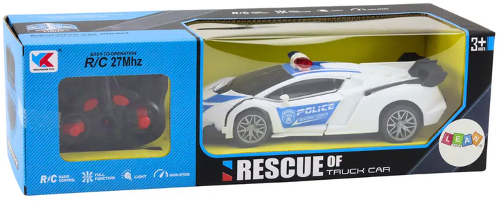 Auto-robot zdalnie sterowany Lean Toys 2w1 Biały (20255) (5905991025382) - obraz 1