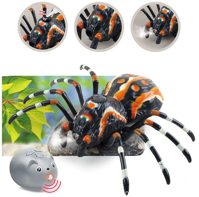 Pająk tarantula zdalnie sterowany Lean Toys Czarny (20524) (5905991028109) - obraz 5