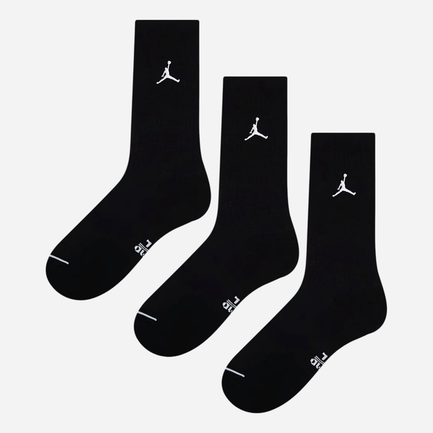 Zestaw skarpet męskich 3 pary Nike U J Ed Cush Poly Crew 3Pr 144 DX9632-010 XL Czarny - obraz 1