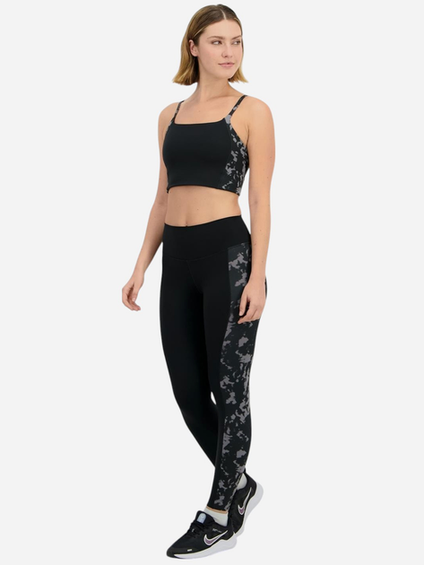 Спортивні легінси для фітнесу високі жіночі Nike W Nk One Df Hr 7/8 Tight Aop HJ1103-010 L Чорні (197602877205) - зображення 4