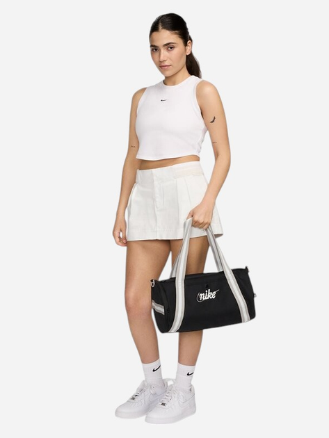 Спортивна сумка жіноча тканинна Nike Nk Heritage Duff - Retro DR6261-014 Чорна (197602738520) - зображення 2