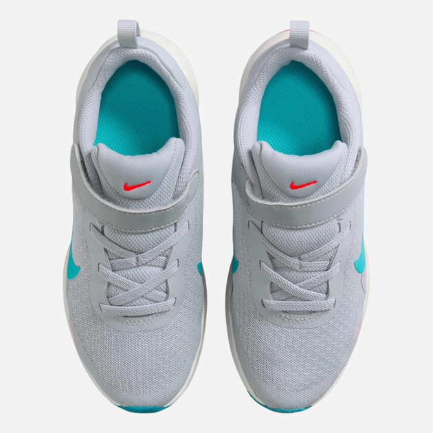 Buty sportowe chłopięce na rzepy Nike Revolution 7 (Psv) FB7690-008 30 Szare - obraz 4