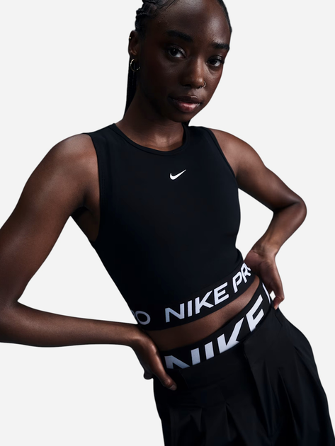 Top sportowy damski Nike Pro Df 365 Crop Tank FZ3615-010 S Czarny - obraz 1