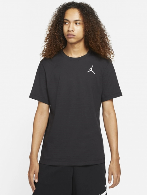 Koszulka męska bawełniana Nike M J Jumpman Emb SS Crew DC7485-010 M Czarna (195238739188) - obraz 1