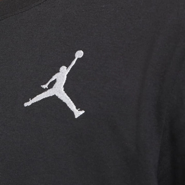 Футболка бавовняна довга чоловіча Nike M J Jumpman Emb SS Crew DC7485-010 XXL Чорна (195238739218) - зображення 4