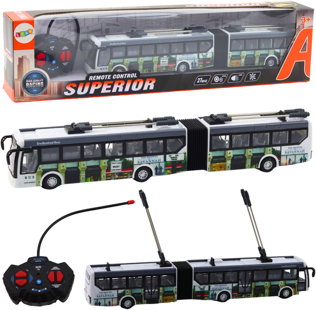 Trolejbus miejski zdalnie sterowany Lean Toys Wielokolorowy (24735) (5905991057857) - obraz 2