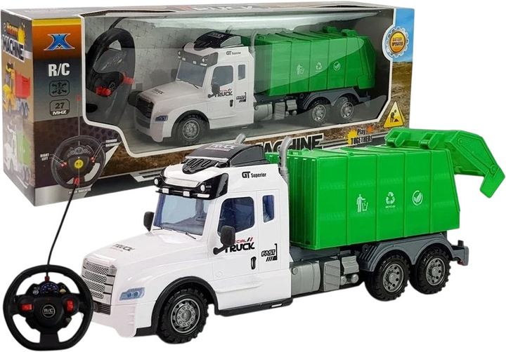 Сміттєвоз на радіокеруванні Lean Toys Heavy Machine Різнокольоровий (4623) (5907625583534) - зображення 2