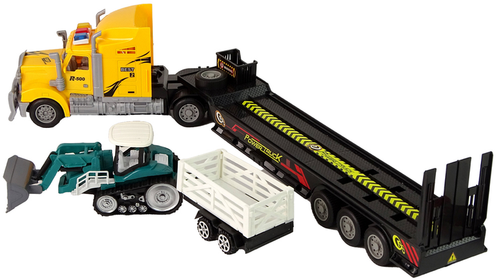 Вантажний автомобіль на радіокеруванні Lean Toys з причепом та екскаватором (14609) (5905515350631) - зображення 4