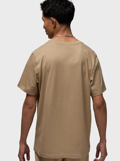 Футболка бавовняна довга чоловіча Nike M J Jumpman Emb SS Crew DC7485-257 M Бежева (197602817089) - зображення 2