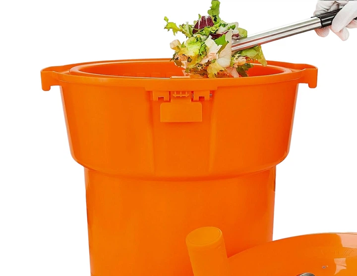 Сушка для зелени ручная с тормозом оранжевая 9,5 л One Chef NK-105052 - Фото 8 Сушка для зелени ручная с тормозом оранжевая 9,5 л One Chef NK-105052 - изображение 8