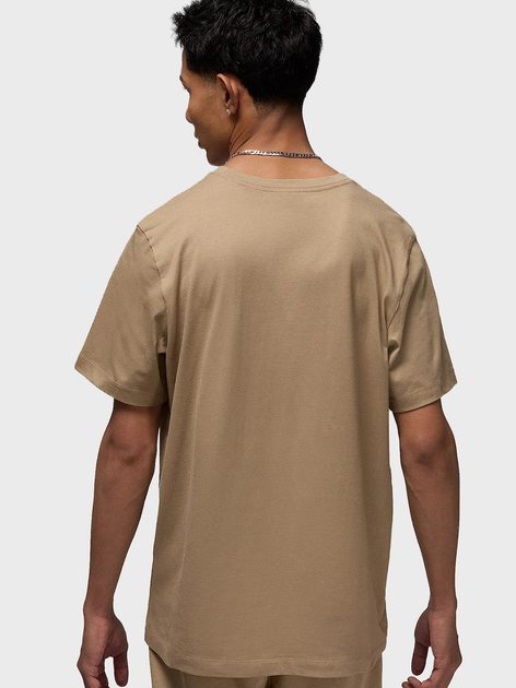 Футболка бавовняна довга чоловіча Nike M J Jumpman Emb SS Crew DC7485-257 S Бежева (197602843132) - зображення 2