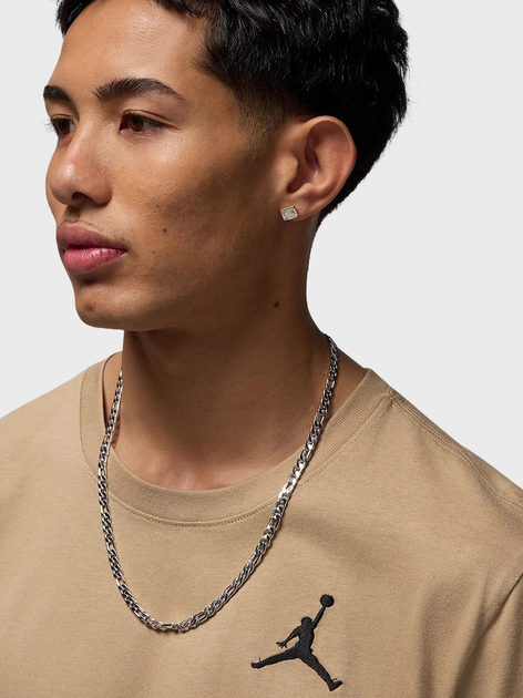 Футболка бавовняна довга чоловіча Nike M J Jumpman Emb SS Crew DC7485-257 XXL Бежева (197602805284) - зображення 4