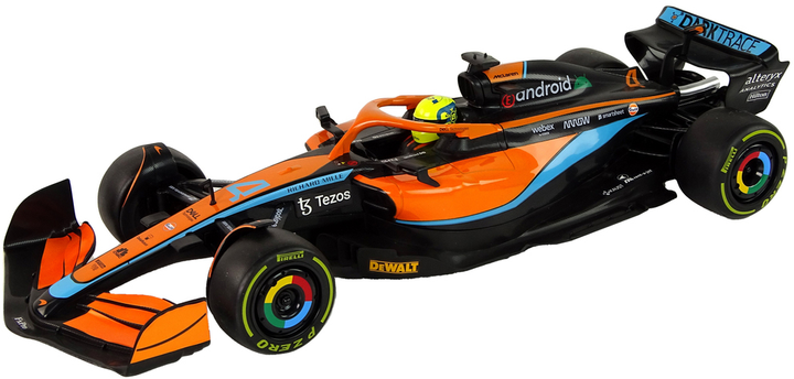 Auto zdalnie sterowane Rastar McLaren F1 1:12 Czarno-pomarańczowe (15291) (5905515356770) - obraz 4
