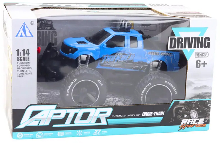 Auto zdalnie sterowane Lean Toys 1:14 Niebieskie (20253) (5905991025368) - obraz 1