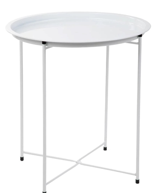 Stolik kawowy HOMLA STALDIS 47 x 47 x 47 cm biały (5904183868707) - obraz 2