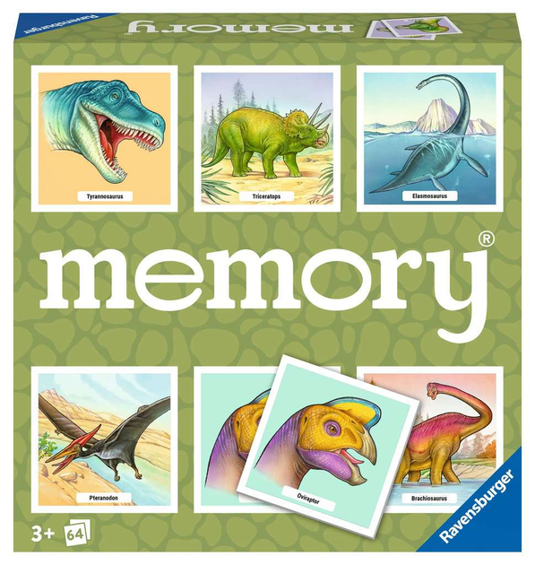 Настільна гра Ravensburger Dinosaur memory (10620924) (4005556209248) - зображення 1