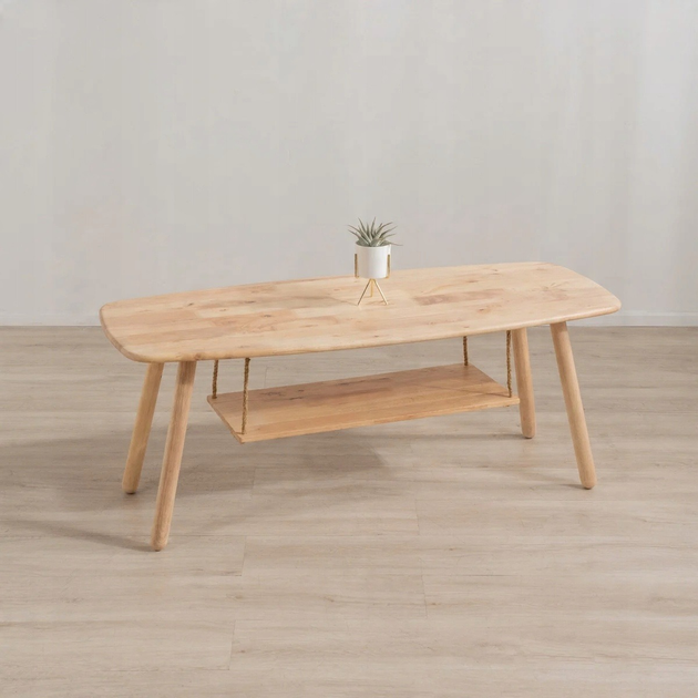 Журнальний столик - Лава HOMLA MERON 120 x 50 x 46.5 см натуральний (5904183871219) - зображення 3