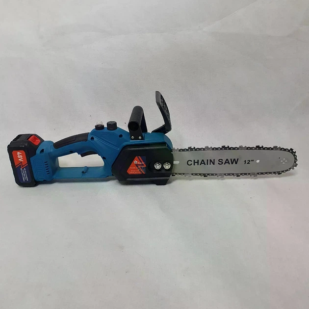 Аккумуляторная электропила Domotec Chain Saw 12'' и 16'' дюймов с 2-мя батареями 48V в кейсе 9639 - изображение 9