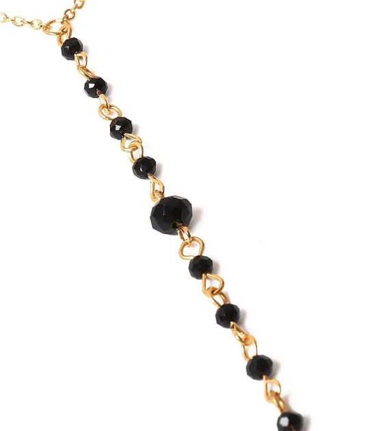 Цепочка бодичейн Fashion Jewerly на тело талию одежду женское украшение цепь золотистая с черными камушками бижутерия (SVS) - Фото 4 Цепочка бодичейн Fashion Jewerly на тело талию одежду женское украшение цепь золотистая с черными камушками бижутерия (SVS) - изображение 4