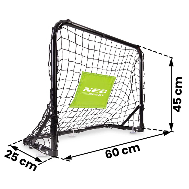 Футбольні ворота Neo Sport набір 2 шт 60 x 45 x 25 см + м'яч + насос NS-461 (5903890617691) - зображення 4
