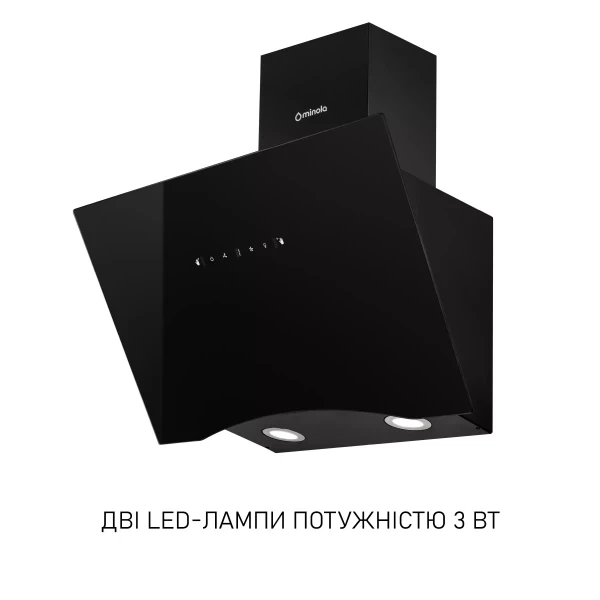 Витяжка Minola hvs 6812 bl 1200 led - зображення 3