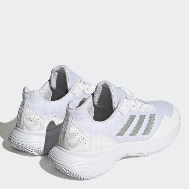 Женские кроссовки для тенниса Adidas Gamecourt 2 W HQ8476 36.5 (4UK) 22.5 см Ftwwht/Silvmt/Ftwwht (4066748165421) - Фото 4 Женские кроссовки для тенниса Adidas Gamecourt 2 W HQ8476 36.5 (4UK) 22.5 см Ftwwht/Silvmt/Ftwwht (4066748165421) - изображение 4