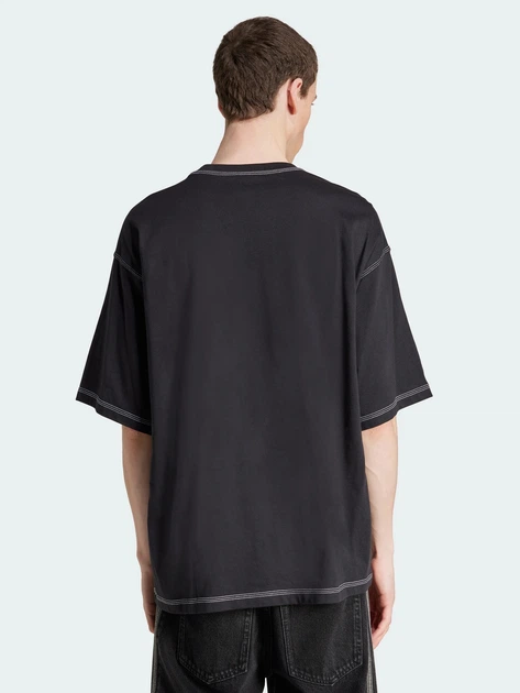 Футболка хлопковая длинная мужская Adidas Originals Trefoil Essentials JW0971 S Черная (4068807534056) - изображение 2
