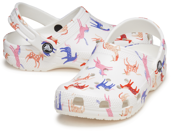 Детские сабо CROCS CLASSIC CHARACTER PRINT CLOG KIDS 33 Белые в принт 209695 - изображение 7