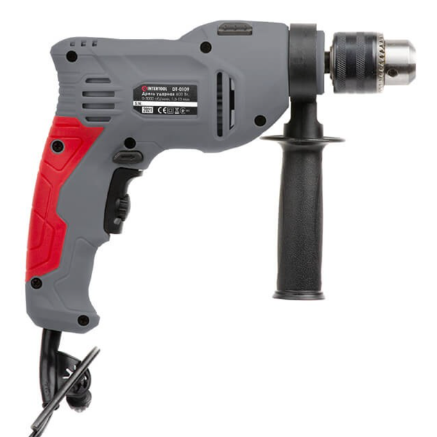 Дрель ударная Intertool 600 Вт (DT-0109) - изображение 2