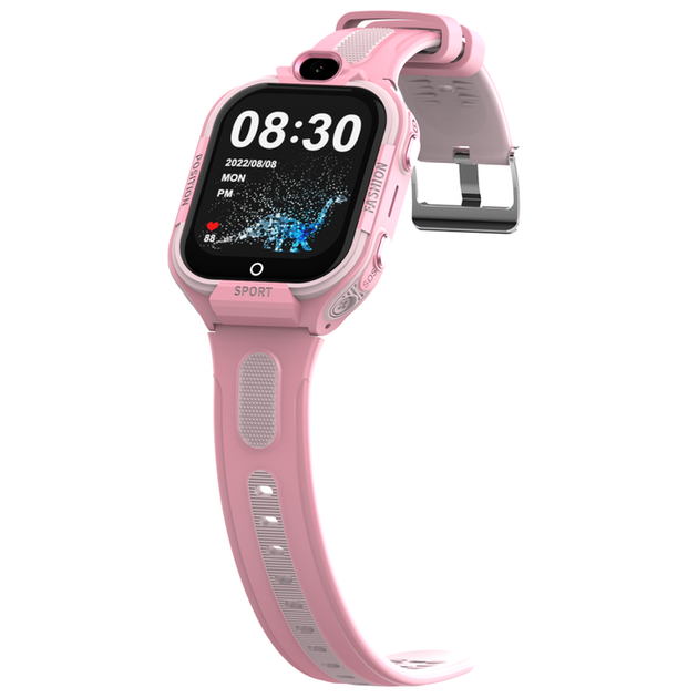 Смарт-часы детские Wonlex KT35 с камерой WI-FI GPS SIM-карта силиконовый ремешок Pink (17978) - изображение 3