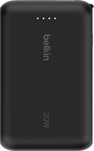 Powerbank Belkin BoostCharge 10000 mAh 20W Built-In USB-C Cable PD Black (BPB021HQBK) - obraz 1