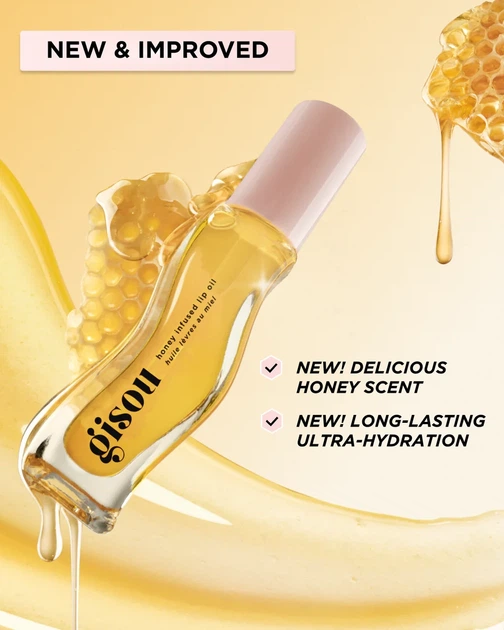 Масло для губ Gisou "Honey Gold" Honey Infused Lip Oil - изображение 4