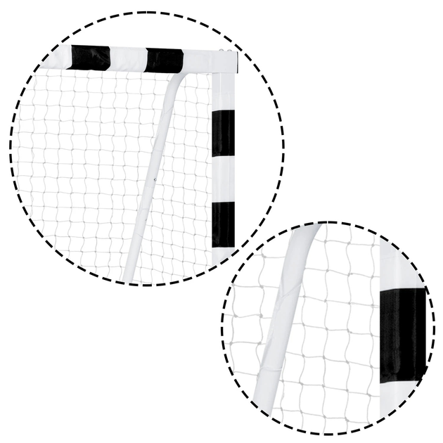Bramka do piłki nożnej Neo Sport 300 x 160 x 90 cm czarno - biała NS-460 (5903890617684) - obraz 4