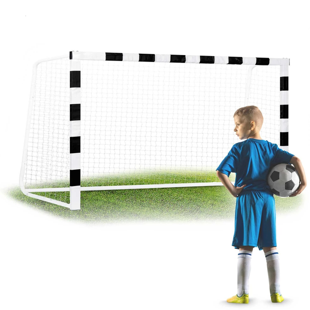 Bramka do piłki nożnej Neo Sport 300 x 160 x 90 cm czarno - biała NS-460 (5903890617684) - obraz 5