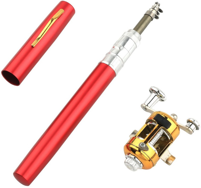 Мини-удочка телескопическая складная Fishing Rod In Pen Case 96 см Красный (2853) - Фото 1 Мини-удочка телескопическая складная Fishing Rod In Pen Case 96 см Красный (2853) - изображение 1