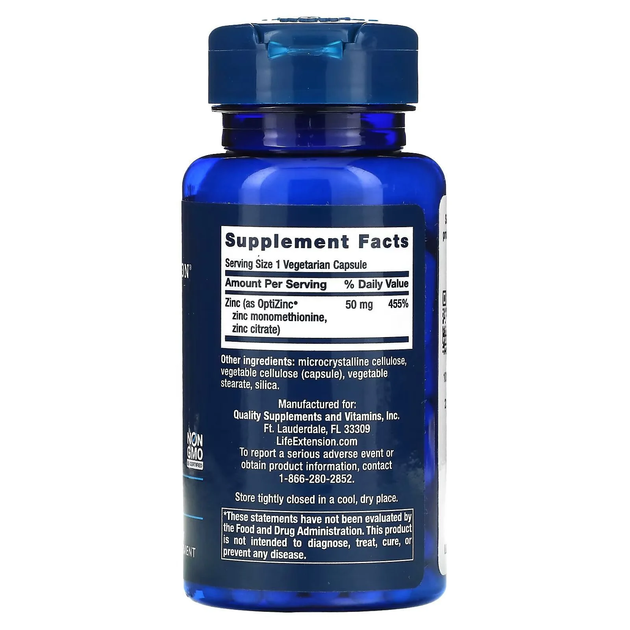 Цинк Life Exstension Zinc Caps, 50 mg, 90 капс. - зображення 2