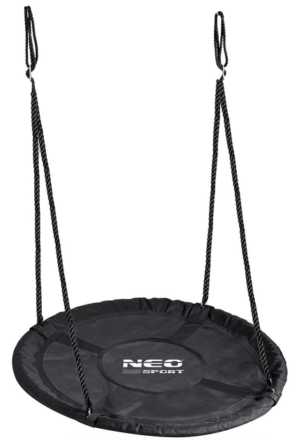 Садова гойдалка Neo-Sport Лелече гніздо NS-103 110 см Чорна (5903890627140) - зображення 1