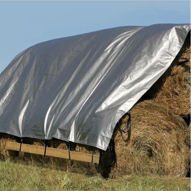 Тент-брезент 110 г/м² | 6 × 8м Wimar PLANDEKA защитный серый - изображение 10