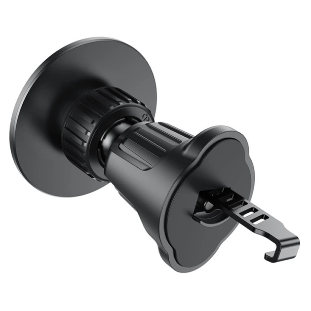 Магнитный держатель для мобильного HOCO H12 Fine jade ring magnetic car holder(air outlet), Black - изображение 3