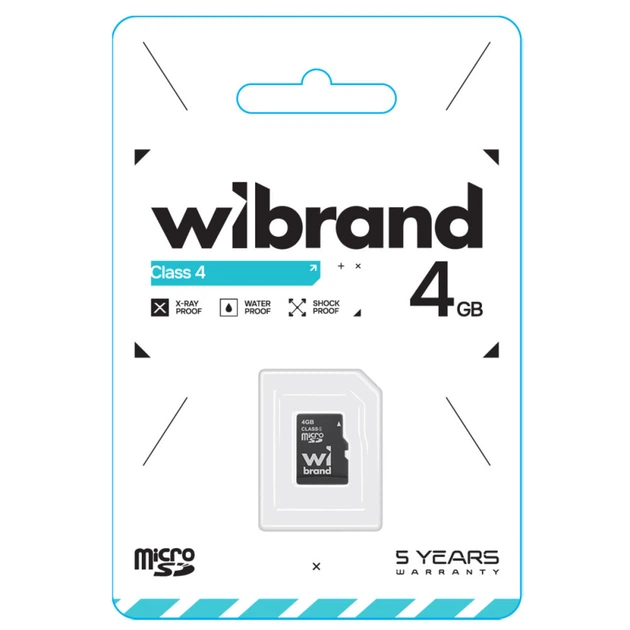 Карта пам`яті microSDHC Wibrand 4Gb class 4 - Фото 2 Карта пам`яті microSDHC Wibrand 4Gb class 4 - зображення 2