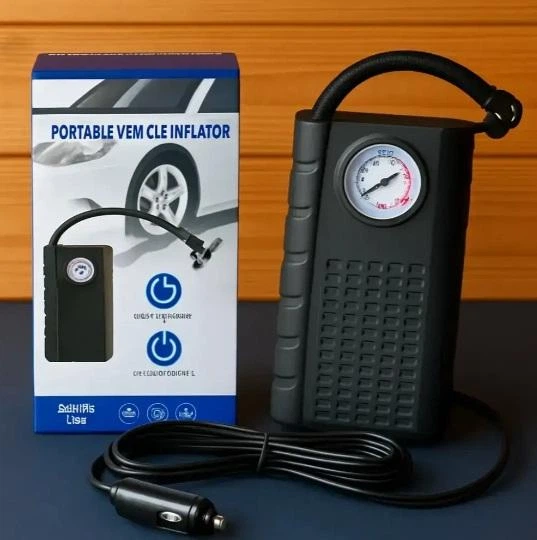 Портативный автомобильный компрессор насос от прикуривателя 12V с манометром AND1322 - Фото 2 Портативный автомобильный компрессор насос от прикуривателя 12V с манометром AND1322 - изображение 2