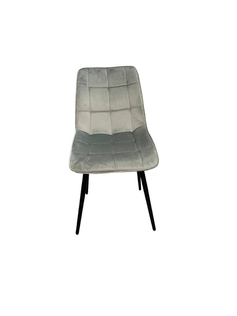 Стул мягкий со спинкой Velka Chic Bluvel 39 Velvet VBl39 светло-серый - изображение 3