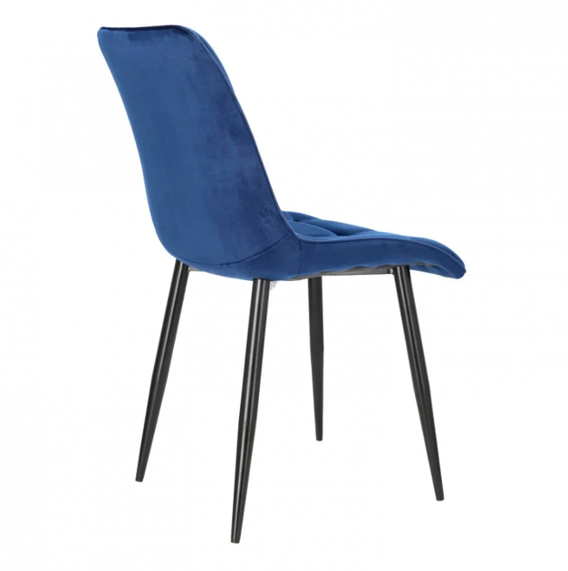 Стул мягкий со спинкой Velka Chic Bluvel 48 Velvet VBl48 синий - изображение 2