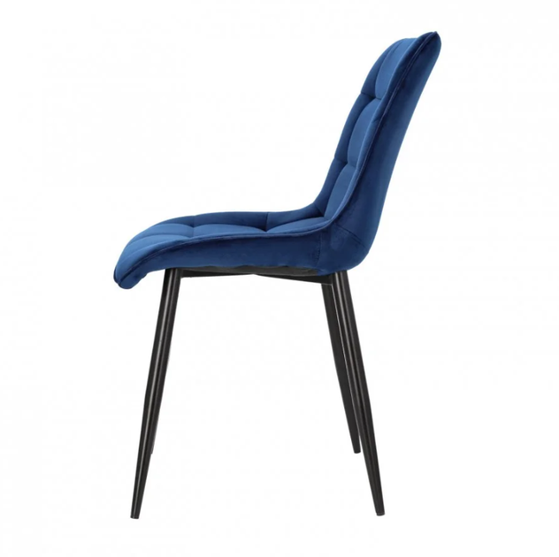 Стул мягкий со спинкой Velka Chic Bluvel 48 Velvet VBl48 синий - изображение 3